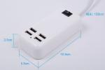 Universal Travel Charger Power Adapter U/US/UK Plug Universal 30W 4 USB Ports