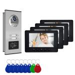 Direct Button Apartment Video Doorbell RJ45 Gate Entry System Monitor Unlock