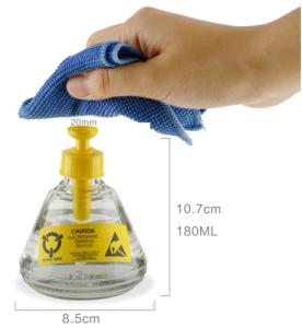 Wholesale ESD Safe Anti Static Transparent Glass Solvent Dispensing Bottle With Pump from china suppliers