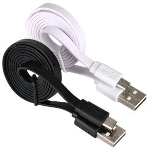 Wholesale Black White Flat Noodle Micro USB Cable for Power Bank Speaker Phone from china suppliers