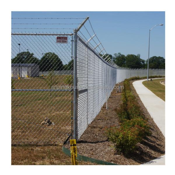 Waterproof Galvanized/ Vinyl Color Coated Chain Link Fence Installation from