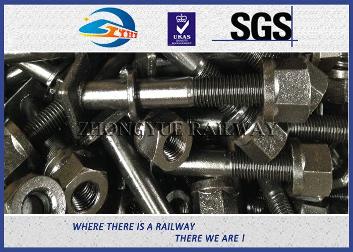 Square Head Railway Bolts With Oiled / Black Oxide BSW7/8''X150mm