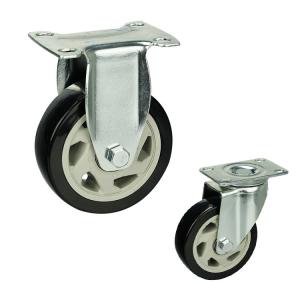 Wholesale 5 Inch PVC Hollow Core Trolley Rigid Plate Medium Duty Casters from china suppliers