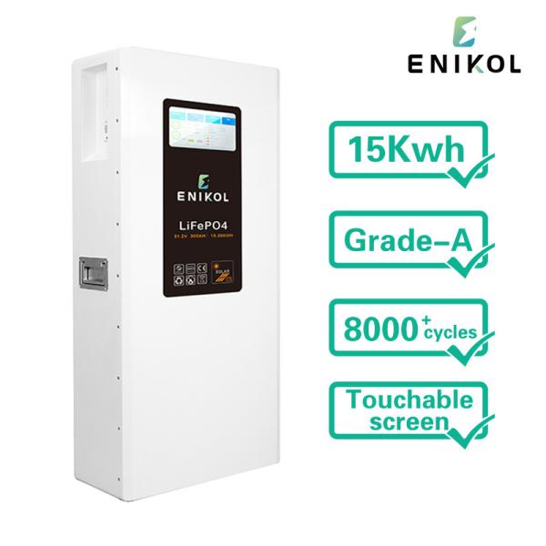 High Storage Capacity 48V LiFePO4 Solar Battery Touchable Screen CE MSDS