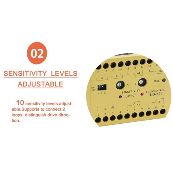 Adjustable 10 Sensitivity 170kHz 5W 20ms 2 Loops Detector