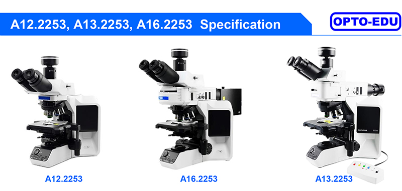 OPTO-EDU A13.2253 Infinity Trinocular Metallurgical Microscope Semi-APO EPI BD 5 Holes Nosepiece