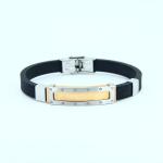 Factory Direct Stainless Steel High Quality Silicone Bracelet Bangle LBI44