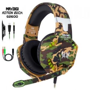 Wholesale Kotion Each G2600 50mm 2.2m Camouflage Gaming Headset from china suppliers