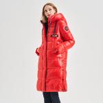 FODARLLOY 2022 puffer jacket ladies warm hooded cotton-padded clothes slim long