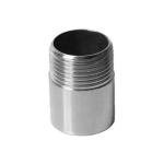 Silver WZ SS316 Male Barrel Nipple NPT BSPP BSPT G Threaded 2" Customized