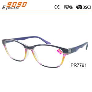 Wholesale Fashionable reading glasses ,made of plastic ,pattern on the frame and temple,suitable for men and women from china suppliers