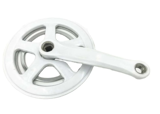 White Color 20 Inch Single Chain Wheel Crankset 40T 165MM Customization