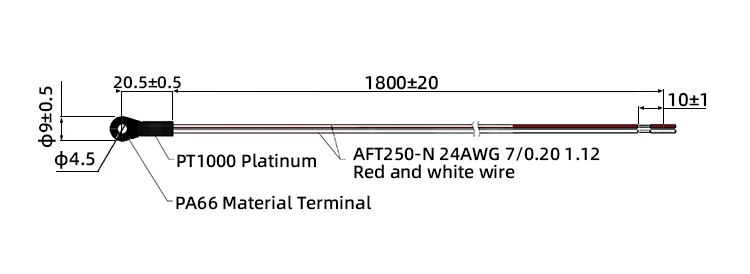 High Accuracy PT100 PT1000 Temperature Sensors Platinum Resistance Probe Detector