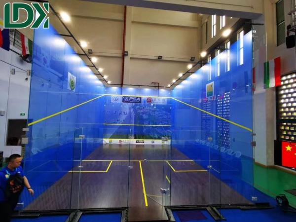 Indoor Illuminated Squash Court Single And Double Player Squash Court Sports
