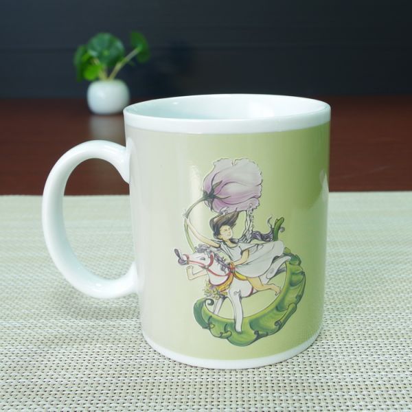Ceramic Color Changing Coffee Mug , christmas heat changing custom color changing mug