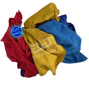 Wholesale Multicolor 5kg 10kg 20kg 25kg 100kg Clean tshirt rags Mix Color Cotton Rags Cut Pieces tshirt rags trapos industriales from china suppliers