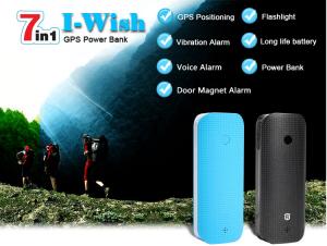 Wholesale Funtional magnetic personal gps anti-lost tracker power bank 4500MA/door car burglar alarm from china suppliers