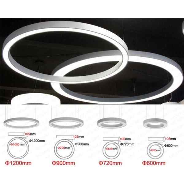 high quality modern LED chandelier made of acrylic and aluminum LED drop chandelier for hotel