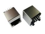 Single Port RJ45 Vertical Mount , RJ 45 Network Jack Yellow / Green LED
