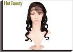 Loose Wave Human Hair Front Lace Wigs Natural Hairline , Tangle Free