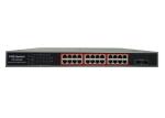 Latest POE-S0224GB 24x1000Mbps PoE + 2xGigabit SFP Uplink IEEE802.3af/at PoE