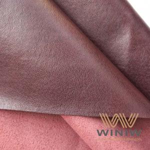 China Best Available Brown Pigskin PU Leather Lining Fabric For Shoes Making on sale