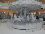 Children Carousel Ride 10 Seats Luxury Style FRP Material Good Stability