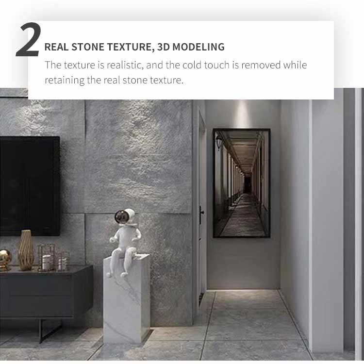 Polyurethane PU Stone Panel Wall Faux Lightweight 120 * 60cm