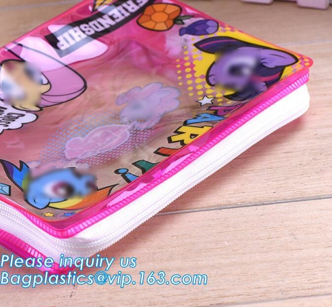 slider zip lock plastic cosmetic bags, Supply custom pvc Zip lockk pouch slider zipper plastic garment t shirt bags, Clear