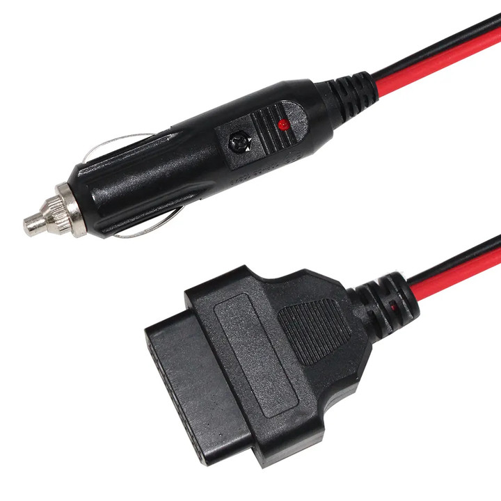 Wholesale Universal Car Cigar Lighter to OBD2 Cable 12V-24V 16ft from china suppliers