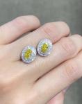 Oval Brilliant Cut Lab Diamond Jewelry Diamond Stud Earrings 0.5ct VS1