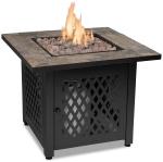 Metal Square Propane Fire Pit Table Modern Smokeless 30 Inch