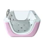 Ozone Pink Baby Spa Bathtub Freestanding Indoor With Air Bubble 860mm