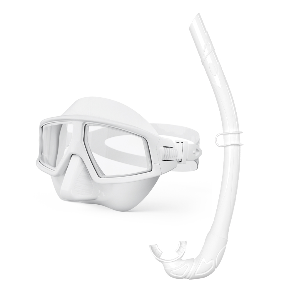 Low Volume Silicone Snorkel Mask Set Adults Free Dive Spearfish Swim