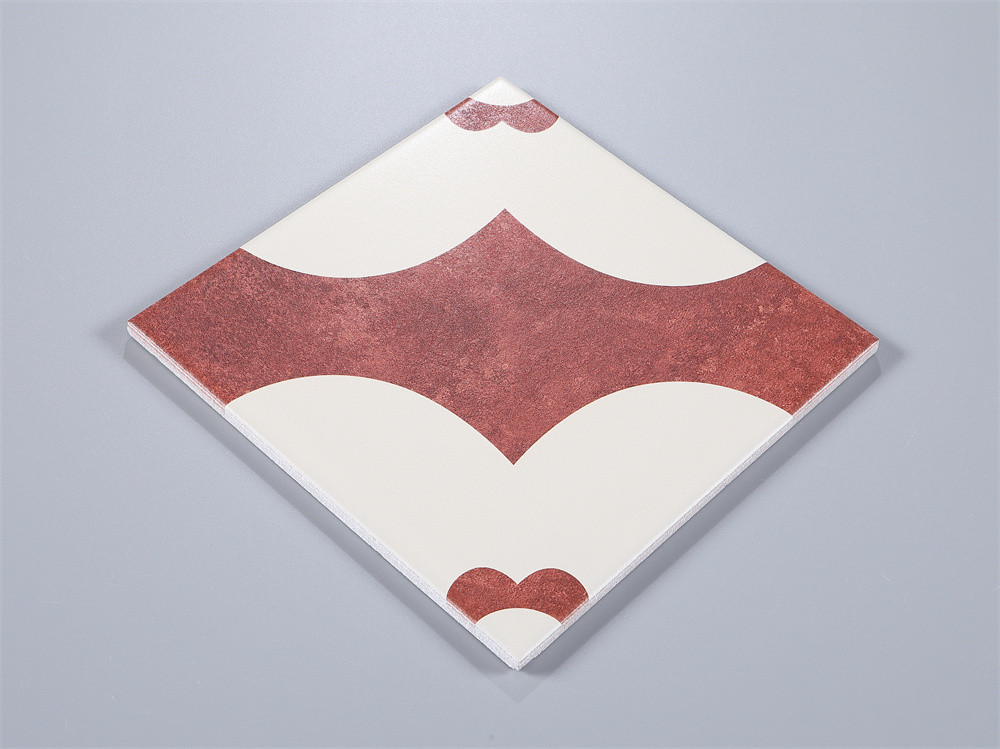 Wear-Resistant Red 20x20cm Inside Floor Ceramic Rustic Tiles For Dining Room And House 4 Styles