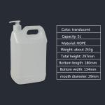 Durable and 10 Litre Square HDPE Plastic Water Alcohol Oil Container Bottle with