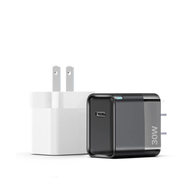 PD30W A+C GaN Charger Fast and Safe Charging with ABS in White or Black