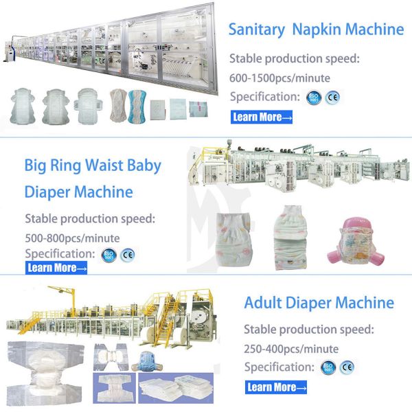 Full Servo Baby Diaper Making Machine PLC Control wiht Professional Customization