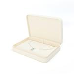 Handmade Square White Leather Jewellery Packaging Box Custom Luxury Big Jewelry