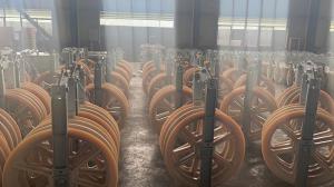 Wholesale Transmission Line Conductor Stringing Blocks 30 60 100KN With MC Nylon Wheels from china suppliers