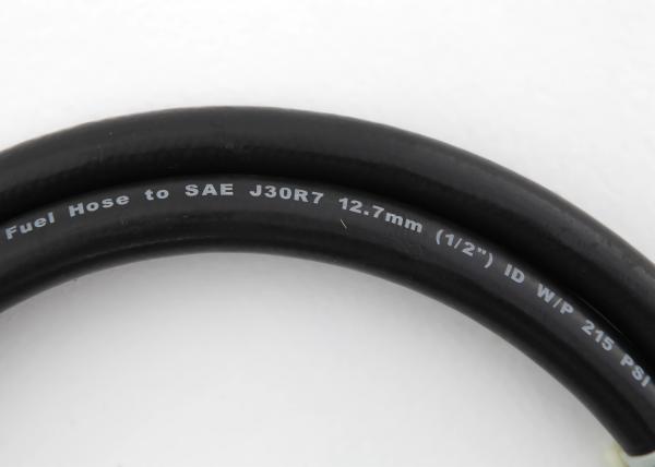 ID 1 / 2 Inch High Temperature Rubber Fuel Hose SAE J30R7 For Automotive