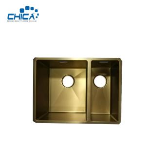 Wholesale Gold Color Kitchen Sink Double Bowl Topmount Kitchen Sink Stainless Steel Kitchen Sink For House from china suppliers