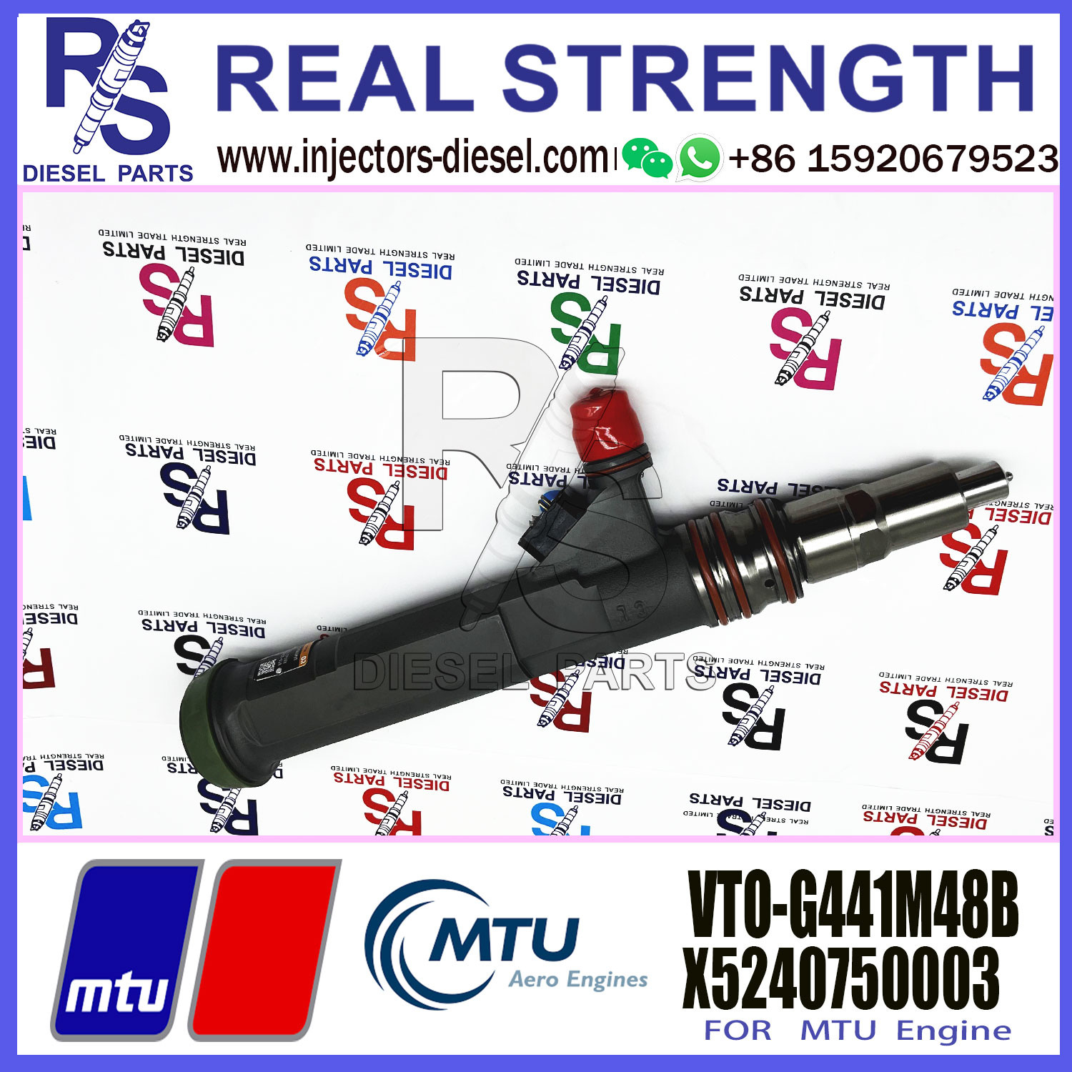 L'ORANGE L'O Diesel Fuel Injector EX52407500050 1576844 VTO-G441M48B 52400016 X52407500052