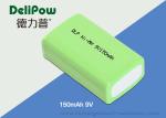 Safety 150mAh 9v Nimh Rechargeable Battery For Multimeter Green Power