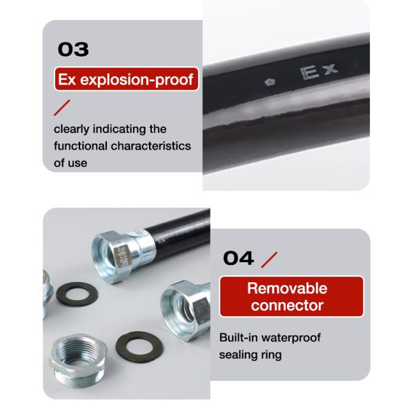 Customized High-quality Explosion-proof Soft Hose Rubber Hydraulic Hose Explosion-proof Flexible Hose