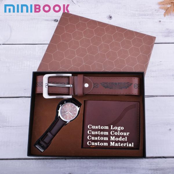 Unisex Daily Life Minibook Men's Gift Sets Watch Wallet and Sets in Exquisite