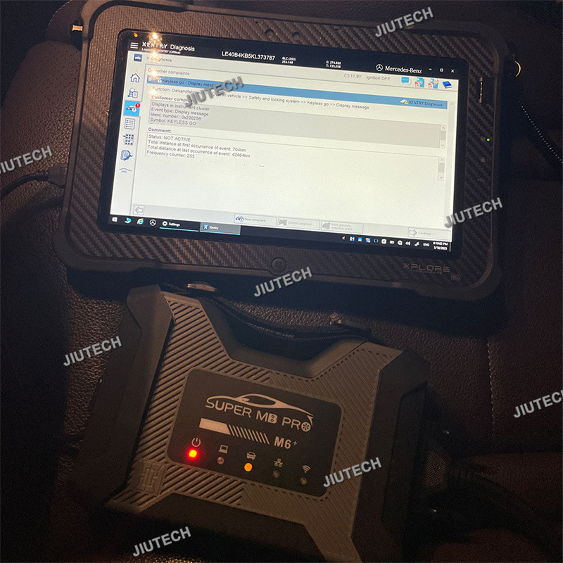 SUPER MB PRO M6 Star Diagnosis for Benz with Multiplexer Lan Cable+OBD2 16pin Main Test Cable+ laptop Car Truck