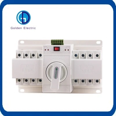 DIN Rail Mounted Modular Manual Transfer Switch 4P 32A with Dual Output