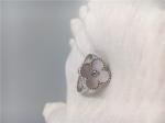 Vintage Alhambra 18K Gold Ring White Gold With Diamond / White Mother Of Pearl