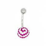 Silver plated Healing Crystal Belly Button Rings 10mm Long Sexy
